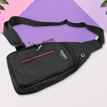 Waterproof Anti Theft Cross-body fanny pack waist bag, Shoulder Bags Chest Men Casual fashion USB Charging hook Sling Travel Bag (1 Pc / Black & Grey Color)