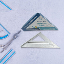 Double Side Scale Triangle Measurement Hand Tool, 45 Degree Triangle Ruler, Home for Industry, Aluminum Alloy Rafter Square 7-Inch Length