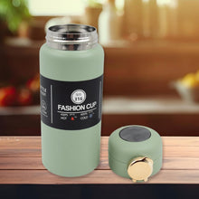 Thermos steel Bottle, 450 ML, Push Button | Fashion cup Temperature Display Bottle