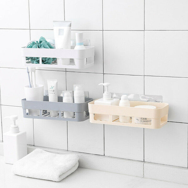 ABS plastic shower caddy, corner shelf with suction cup