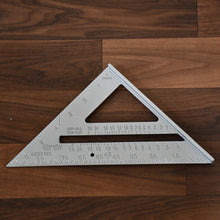 Double Side Scale Triangle Measurement Hand Tool, 45 Degree Triangle Ruler, Home for Industry, Aluminum Alloy Rafter Square 7-Inch Length