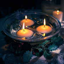 Decorative floating candle holder for special occasions.