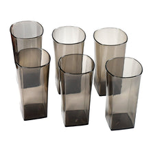 Black plastic tumblers for various drinks