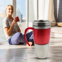 High Quality Stainless Steel Vacuum Glass Insulated Glass Coffee Cups Double Walled Travel Mug, Car Coffee Mug (With Lid & Handle / 1 Pc)