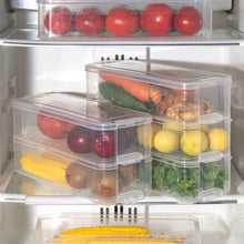 3 Fridge Storage Container, Fridge Organizer with Lid Stackable Fridge Storage Containers Plastic Freezer Storage Containers for Fish, Meat, Vegetables, Fruits, Pack of 3pcs, 1500ML Approx