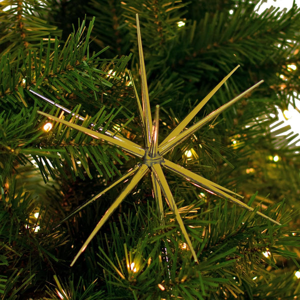 3D Gold Star Hanging Decoration Star, Acrylic Look  Hanging Luminous Star for Windows, Home, Garden Festive Embellishments for Holiday Parties Weddings Birthday Home Decoration (Medium)