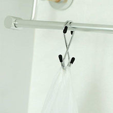 Set of five heavy-duty stainless steel S-shaped hooks for versatile use.