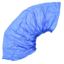 Disposable shoe covers with elastic top, effective for rainy season protection.