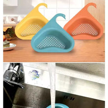 Strainer with swan design for preventing blockages in sinks