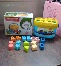 Baby First Block Set for Kids Non-Toxic Abcd Geometric Shape Sorting & Stacking Toy (1 Set)