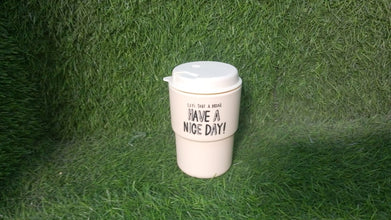 Appreciation-themed plastic coffee cup, travel-friendly and ideal for personal or gift use.